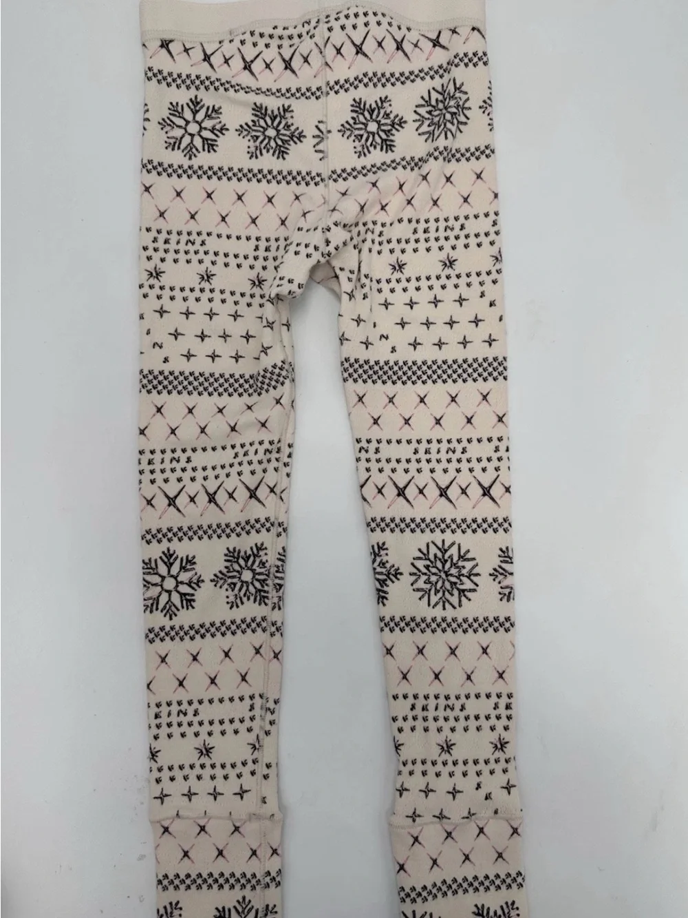 Skims,Cream Snowflake Pajamas, girls size 5